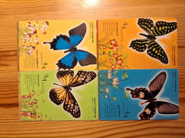 Phonecard Set South Korea - Butterfly - Corea Del Sur
