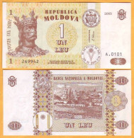 2005 Moldova ; Moldavie ; Moldau  "1 LEI  2005"  UNC - Moldova