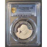 VATICAN - KM 354 - 5 EURO 2003 - JEAN-PAUL II - ANNEE DU ROSAIRE - PCGS PR69DCAM - BE - Vaticano