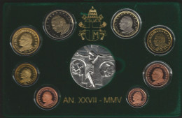 2005 Vaticano 8 Monete FS-Proof Only Splipcase - Vaticano