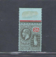 1922-28 British Virgin Islands 2s.6d Nero E Rosso Stanley Gibbons N. 100 - MNH** - Andere & Zonder Classificatie