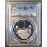 ESTONIE - KM 71 - 10 EURO 2011 - LE FUTUR DE L'ESTONIE - PCGS PR69DCAM - BE - Estonia