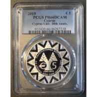 CHYPRE - KM 109 - 5 EURO 2019 - 30 ANS DE LA FONDATION DE L'UNIVERSITE - PCGS PR68DCAM - BE - Cipro