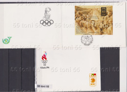 1996 BOOKLET Summer Olympic Games, Atlanta S/S-used First Day (limited Edition) Bulgaria /Bulgarie - Verano 1996: Atlanta