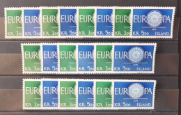 EUROPA CEPT 1960 - 10x IJsland  - Postfris/ MNH - 1960