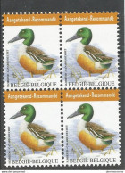 OCB 4537 Postfris Zonder Scharnier ** In Blok Van 4 - 1985-.. Birds (Buzin)
