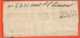 Somme  Amiens 1824-1832  Deboursé  Amiens  Noire, 28x10,Indice 16 - 1701-1800: Precursors XVIII