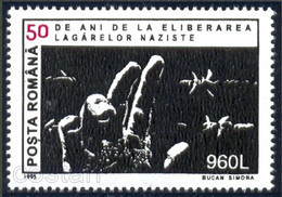 1995 JUDAICA, Hand,barbed Wire Fence, Liberation Concentration Camp, Romania, 5070xx - Unused Stamps