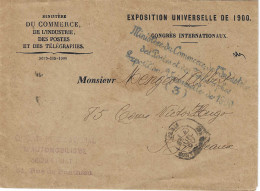 1900 0lympic Games Paris 1900: Exposition Universelle  Franchise Bleue N°3+ Griffe "Congrès International Automobilisme" - Verano 1900: Paris