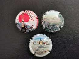 LOT DE TROIS PLAQUES DE  MUSELET - CHAMPAGNE GENERIQUE - Autres & Non Classés