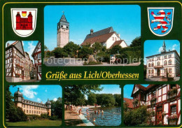 Lich Hessen Fachwerkhaeuser Kirche Schloss Schwimmbad Rathaus - Lich