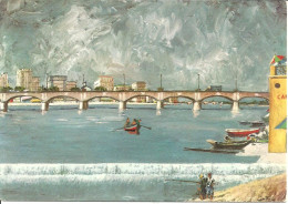 Vercelli (Piemonte) Diga A Valle Dei Ponti Sul Fiume Sesia, Lungo Sesia Sul Fondo, Illustrazione, Illustration - Vercelli
