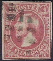 Timbres - Europe - Luxembourg - Luxemburg - 1852  Guillaume III   Cachet Barres   Michel 2 Dés De Frisange  V.C. 2775,- - 1852 Guillaume III