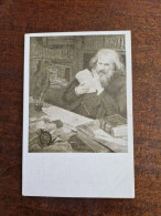 Russian Chemist And Inventor. Scientist  Dmitri Mendeleev By Repin - Old USSR Postcard 1944 - Personnages Historiques