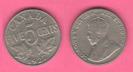Canada Cents 5 Centesimi 1927 Nickel Coin - Canada
