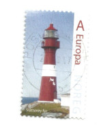 (NORWAY) 2015, SLÅTTERØY LIGHTHOUSE, 1859 - Used Stamp - Oblitérés