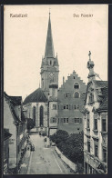 AK Radolfzell, Münster U. Strasse Mit Gasthaus Zur Krone Aus Der Vogelschau - Radolfzell