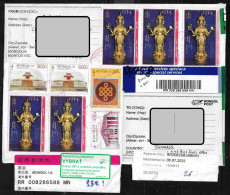 Delcampe - MONGOLIA  !! Registered & Customs Control  **  Mongolian **  MIX Envelop  USED **   Mongolei - Mongolei