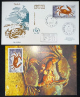 TAAF - FDC - Premier Jour - Carte Maximum - YT N° 335 - Crabe De Fond - 2002 - FDC