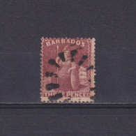 BARBADOS 1873, SG# 63, CV £110, 3d, Brown-purple Wmk Small Star Perf 14, Used - Barbades (...-1966)