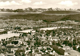 Saeckingen Rhein Fliegeraufnahme Mit Schweizer Alpen - Bad Säckingen