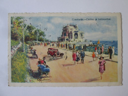 Romania-Constanța:Le Casino Et Le Boulevard Carte Postale Voyage 1930/The Casino & The Boulevard 1930 Mailed Postcard - Romania