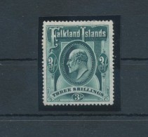 1904-12 FALKLAND ISLANDS - Stanley Gibbons N. 49 - 3 Scellini Green - MNH** - Lusso - Andere & Zonder Classificatie