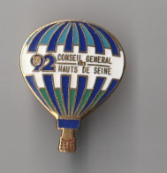 PIN'S THEME MONGOLFIERE CONSEIL GENERAL HAUTS DE SEINE - Airships
