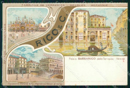 Venezia Città Fabbrica Di Mosaici Grand Hotel D'Italie Gondola Cartolina RT7919 - Venezia