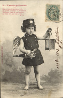CPA Fantaisie Enfant L'amour Policeman Police Policier Ange - Sonstige & Ohne Zuordnung