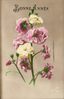 CPA Fantaisie Bonne Annee Fleur - Neujahr