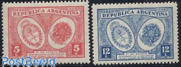 Argentina 1928 Peace With Brazil 2v, Mint NH, History - Coat Of Arms - Unused Stamps