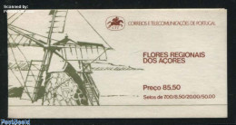 Azores 1981 Flowers Booklet, Mint NH, Nature - Various - Flowers & Plants - Stamp Booklets - Mills (Wind & Water) - Non Classés