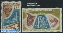 Mali 1963 Zoologic Technical Service 2v, Mint NH, Nature - Science - Animals (others & Mixed) - Birds - Cattle - Chemi.. - Chemistry