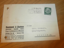 Holzeinfuhr Baumann & Paetow In Schwerin Und Wismar I. Mecklenburg , 1939 , Altes Dokument !!! - Documents Historiques
