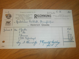 Eisenwaren Heinrich Gloede In Malchin I. Mecklenburg , 1942 , Gielow , Alte Rechnung !!! - Documents Historiques