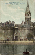CPA Cote D Emeraude Saint Malo La Grande Porte A Maree Haute Et Le Clocher - Saint Malo