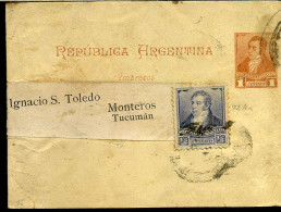 Wrapper To Monteros, Tucuman - Storia Postale