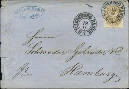 Mi18 Auf Brief Nach Hamburg - "Rudolph Hampe, Magdeburg" - Cartas & Documentos
