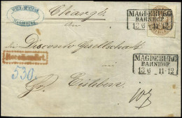 Mi18 Auf Einschreibebrief Von Magdeburg Nach Eisleben - "Discontogesellschaft" - Cartas & Documentos