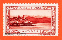 36981 /  ◉ ANTIBES 06-Alpes Maritimes Pub Chocolat KWATTA Vignette Collection BELLE FRANCE HELIO-VAUGIRARD Erinnophilie - Toerisme (Vignetten)