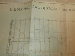 Siedlung Faulenrost I. Mecklenburg , 1934 , Alter Plan , Neubau Scheune , Architektur , Ca. 610x360mm !!! - Documents Historiques