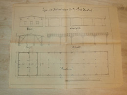 Gut Kastorf B. Knorrendorf I. Mecklenburg , 1934 , Alter Plan , Gutshaus , Architektur , Ca. 570 X 450 Mm !! - Documents Historiques
