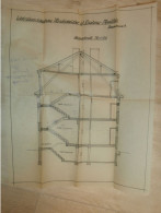 Maler W. Dahms , Kreuzstraße 17 In Malchin I. Mecklenburg , 1935 , Alter Plan , Haus , Architektur , Ca. 445 X 370 Mm !! - Documents Historiques