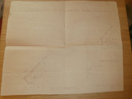 Siedlung Klein Plasten I. Mecklenburg , 1935 , Alter Plan , B. Waren Müritz , Scheune , Architektur , Ca. 400x335 Mm - Documents Historiques