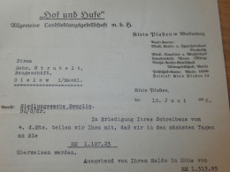 Hof Und Hufe - Klein Plasten I. Mecklenburg , 1936 , Landsiedlungsgesellschaft , Waren , Siedlung Remplin B. Malchin !! - Documents Historiques