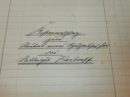 Rittergut Kastorf B. Knorrendorf I. Mecklenburg , 1915 , Alte Akte , Bau , Gutshaus , Architektur !! - Documents Historiques
