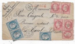 Lettre CHARGE De PARIS / Bt VOLTAIRE 1872 étoile 36 S/ Empire 80cx5 N° 32 + CERES N° 60x3 2ème Choix - 1849-1876: Klassik