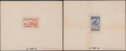 FEZZAN Poste Aérienne EPL - 4/5, 2 épreuves De Luxe (petites Taches) - Cote : 525 € - Unused Stamps