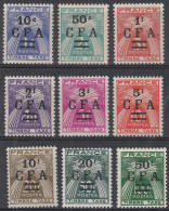REUNION Taxe * - 36/44, Complet 9 Valeurs - Cote : 45 € - Postage Due